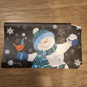 Snowman standard size mailbox cover, EUC